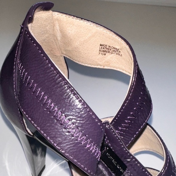 Michael Kors Purple Patent Leather Strappy Heels - Size 7.5 - Picture 7 of 10
